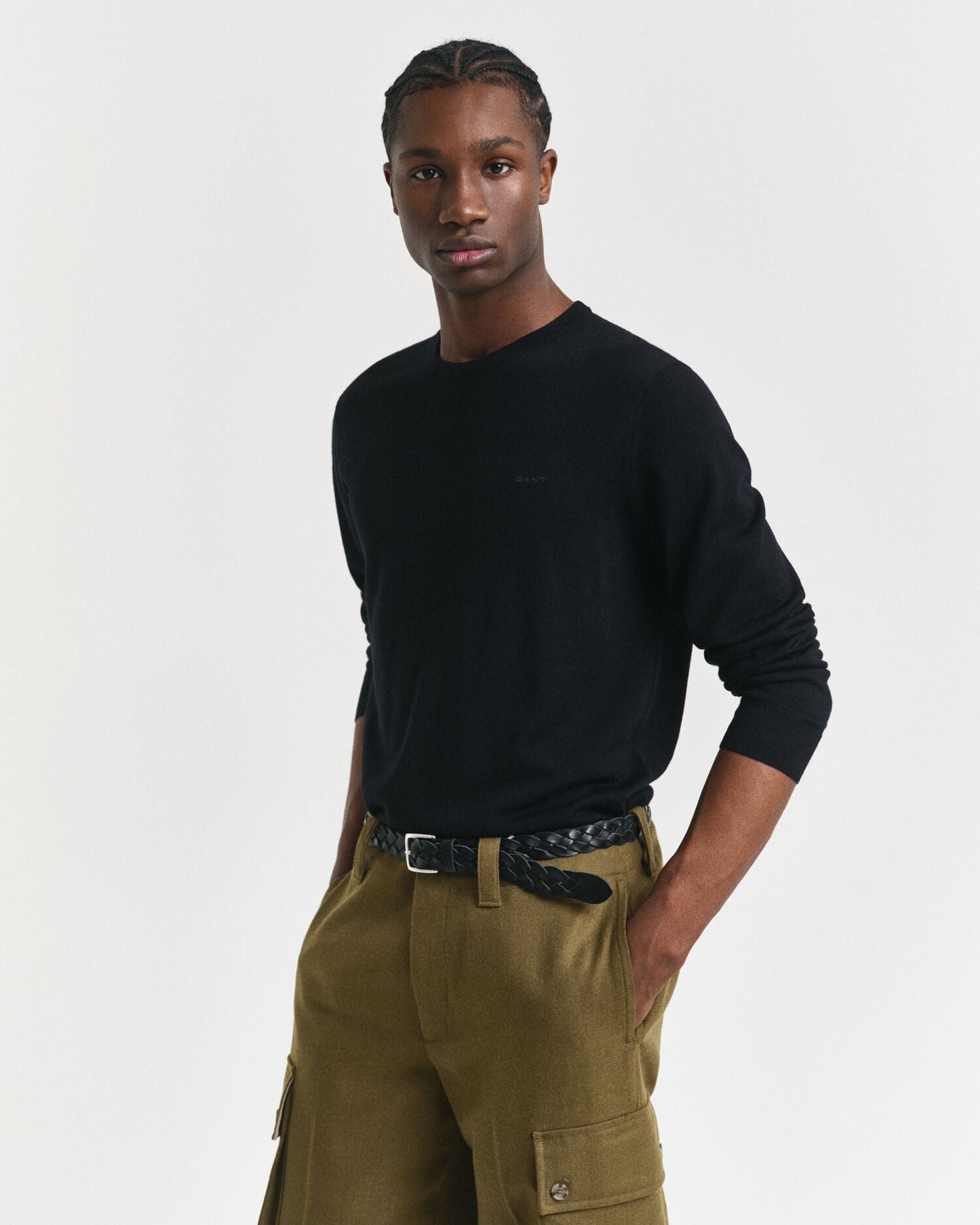 Rundhals-Pullover aus extrafeiner Merinowolle