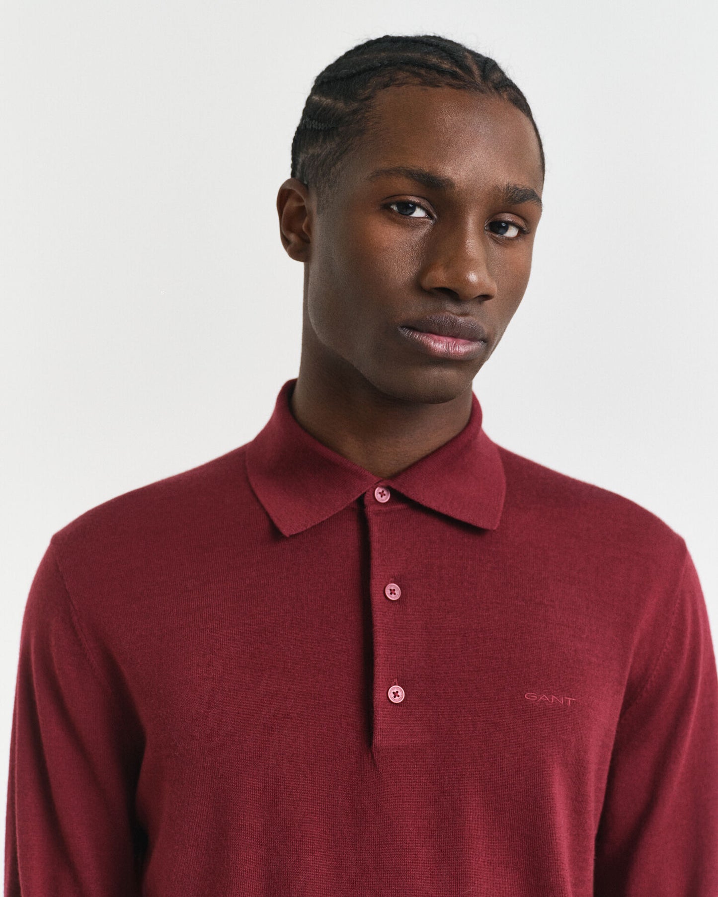 Polo-Pullover aus extrafeiner Merinowolle