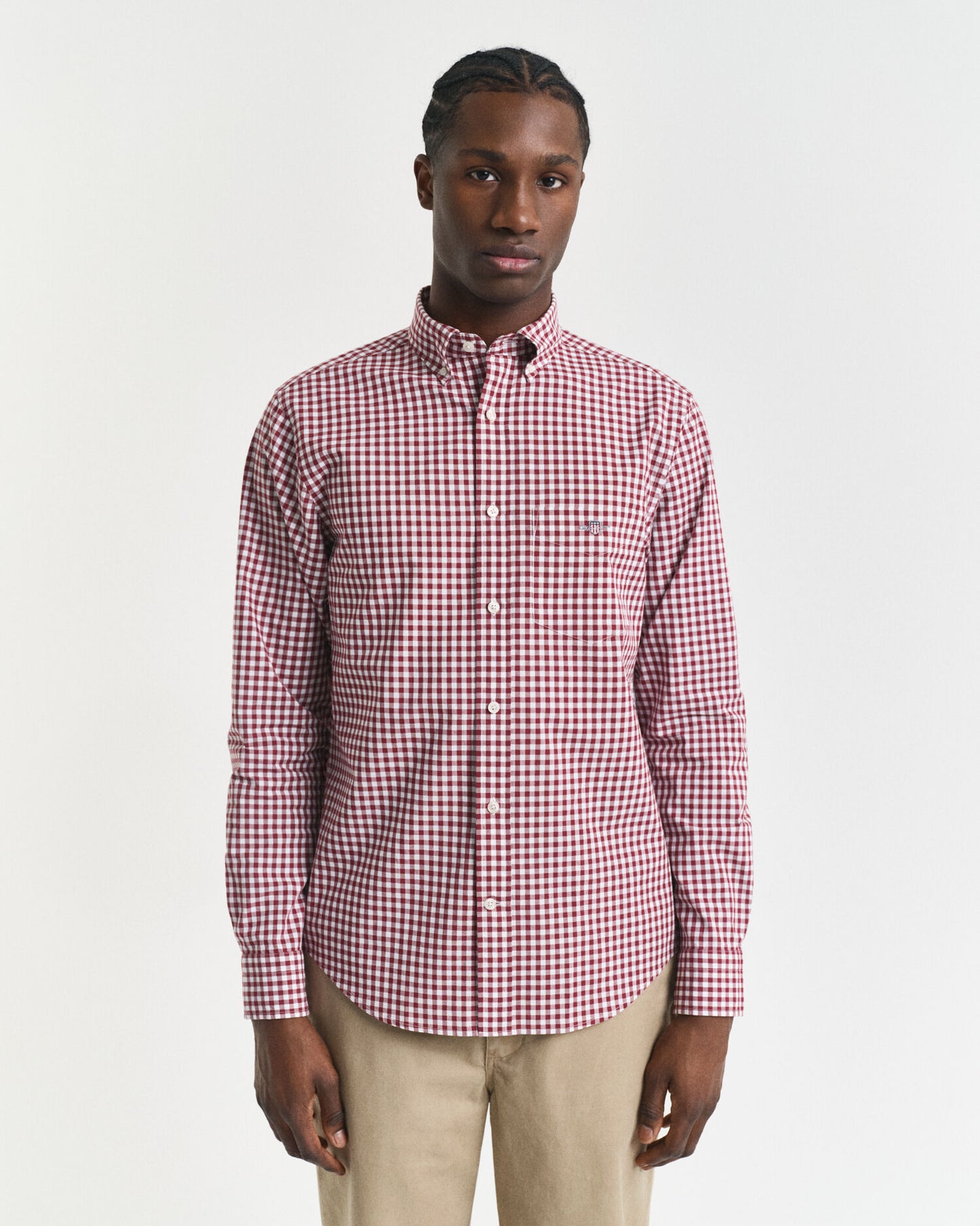 Regular Fit Klassisches Gingham Popelinehemd