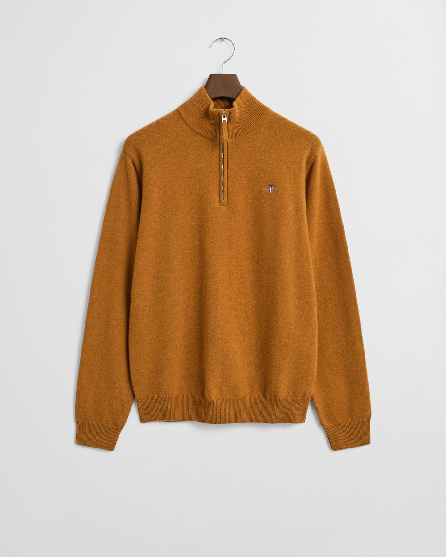 Feinste Lambswool-Pullover mit halbem Reißverschluss